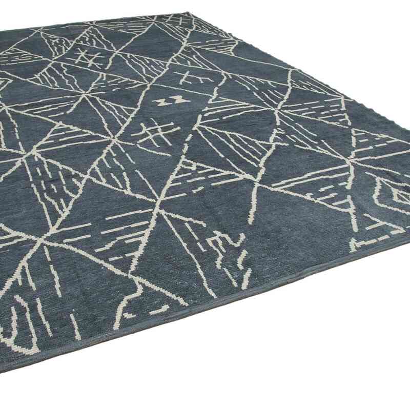 Grey New Hand-Knotted Rug - 9' 10" x 13' 11" (118" x 167") - K0056934