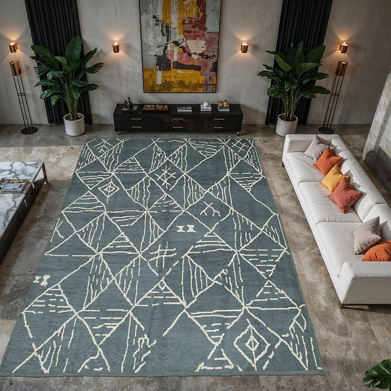Gray New Hand-Knotted Rug - 9' 10" x 13' 11" (118" x 167") - K0056934