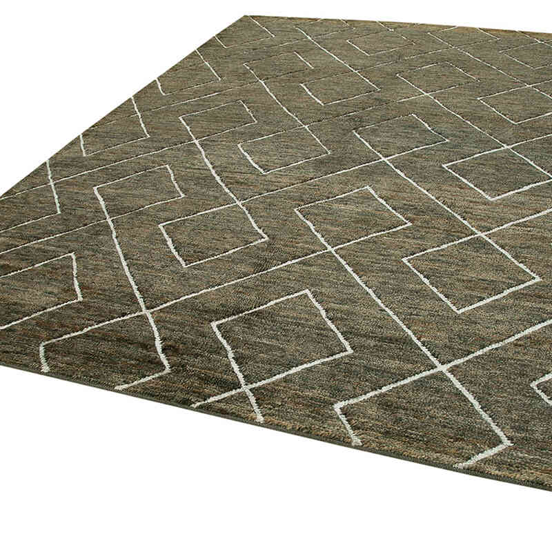 New Hand-Knotted Rug - 9' 5" x 12' 4" (113" x 148") - K0057003
