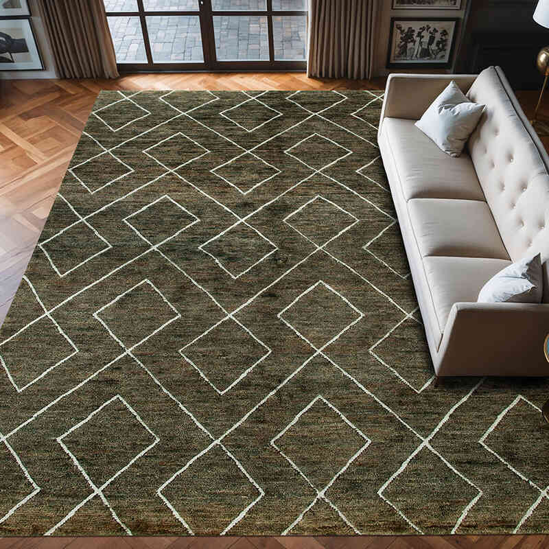 New Hand-Knotted Rug - 9' 5" x 12' 4" (113" x 148") - K0057003
