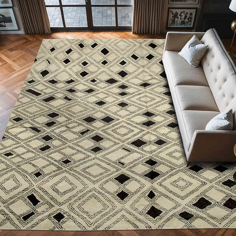 New Hand-Knotted Rug - 10' 1" x 13' 8" (121" x 164") - K0057006