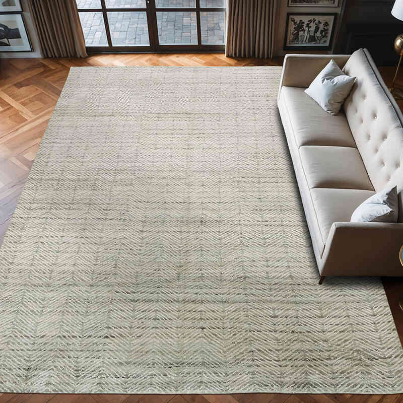 New Hand-Knotted Rug - 9' 10" x 13' 9" (118" x 165") - K0057008