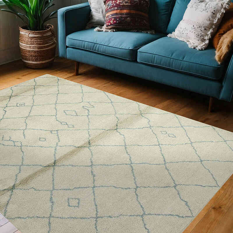 New Moroccan Style Hand-Knotted Tulu Rug - 5'  x 7'  (60" x 84") - K0057032