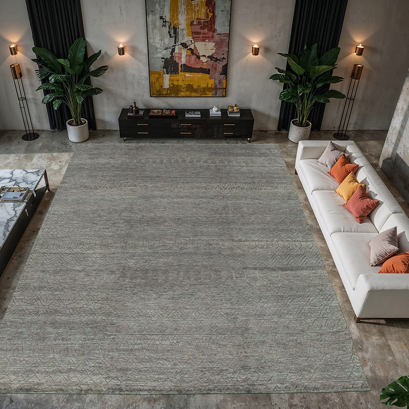 New Hand-Knotted Rug - 10' 1" x 13' 10" (121" x 166") - K0057094