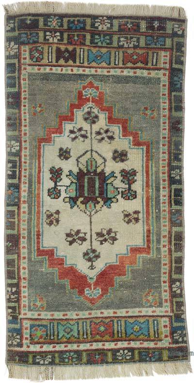 Vintage Turkish Hand-Knotted Rug - 1' 5" x 2' 7" (17" x 31")