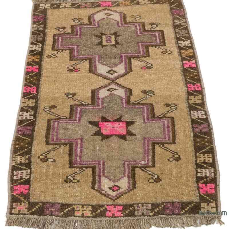 El Dokuma Vintage Halı - 51 cm x 81 cm - K0057146