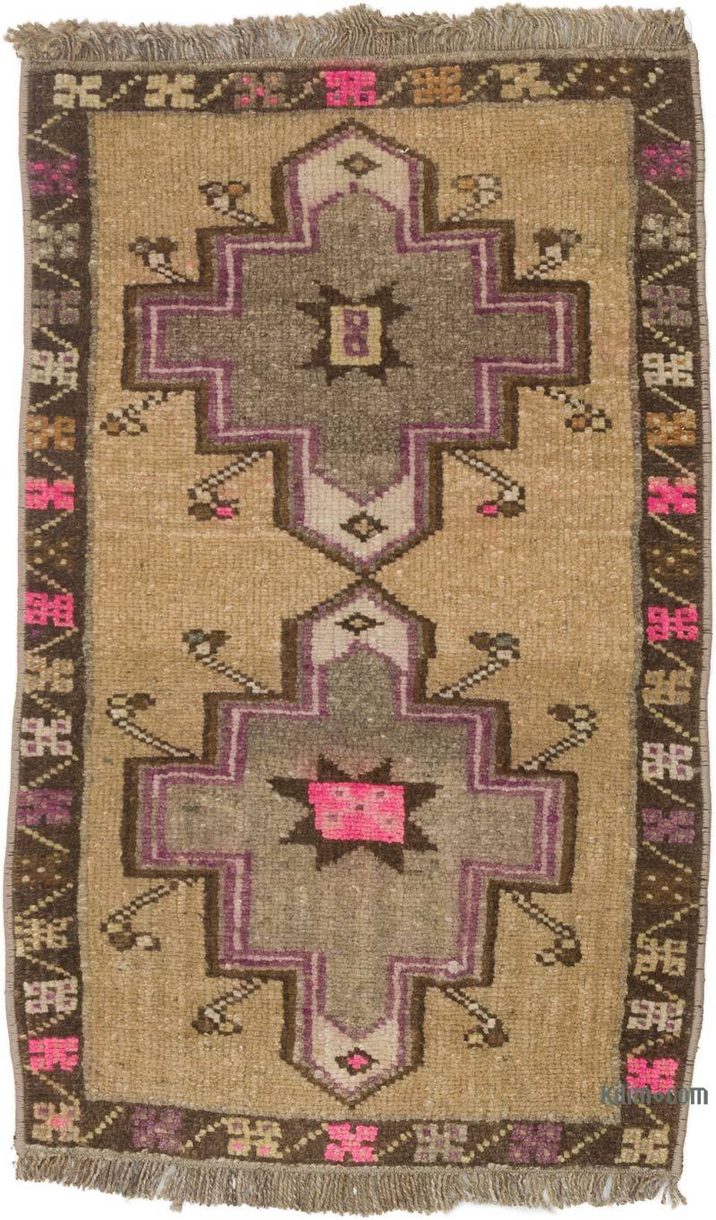 El Dokuma Vintage Halı - 51 cm x 81 cm - K0057146