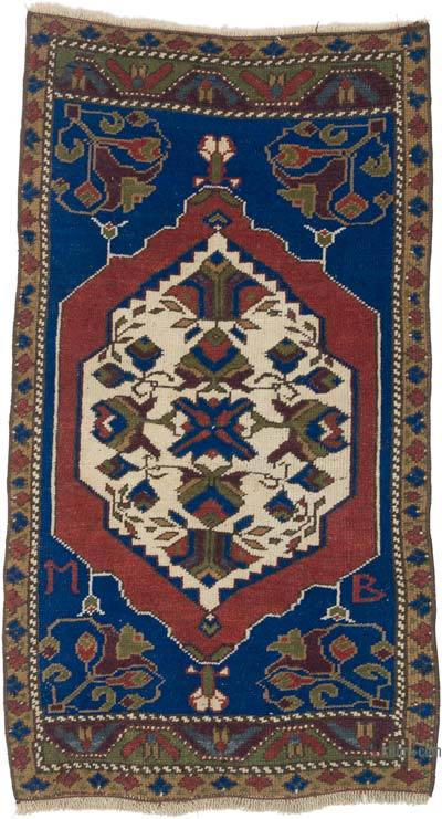 Vintage Turkish Hand-Knotted Rug - 1' 10" x 3' 5" (22" x 41")