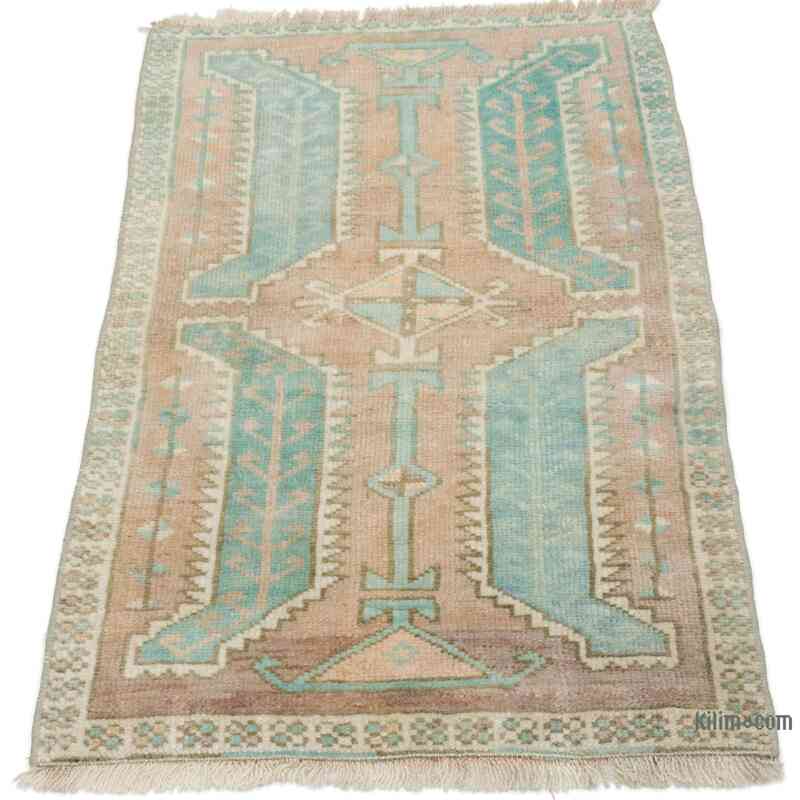 El Dokuma Vintage Halı - 53 cm x 86 cm - K0057170