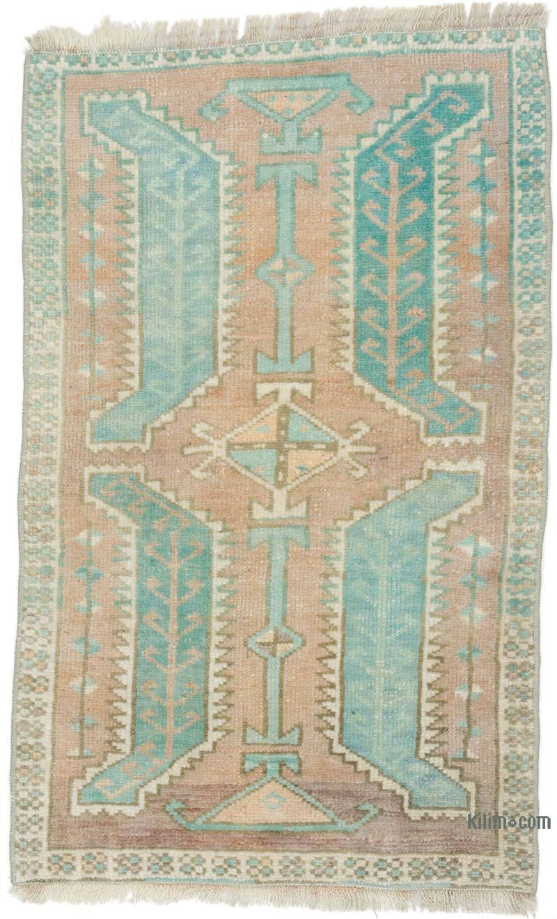 El Dokuma Vintage Halı - 53 cm x 86 cm - K0057170