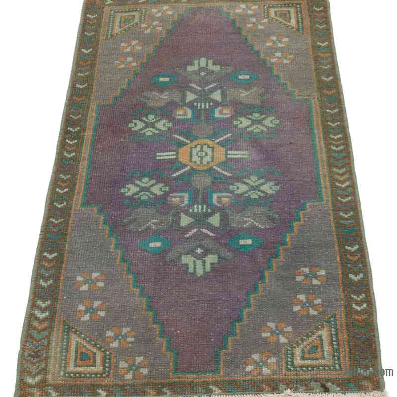 Alfombra Vintage Turca Anudada a Mano - 51 cm x 94 cm - K0057172