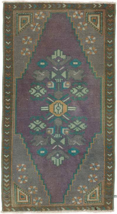 Vintage Turkish Hand-Knotted Rug - 1' 8" x 3' 1" (20" x 37")