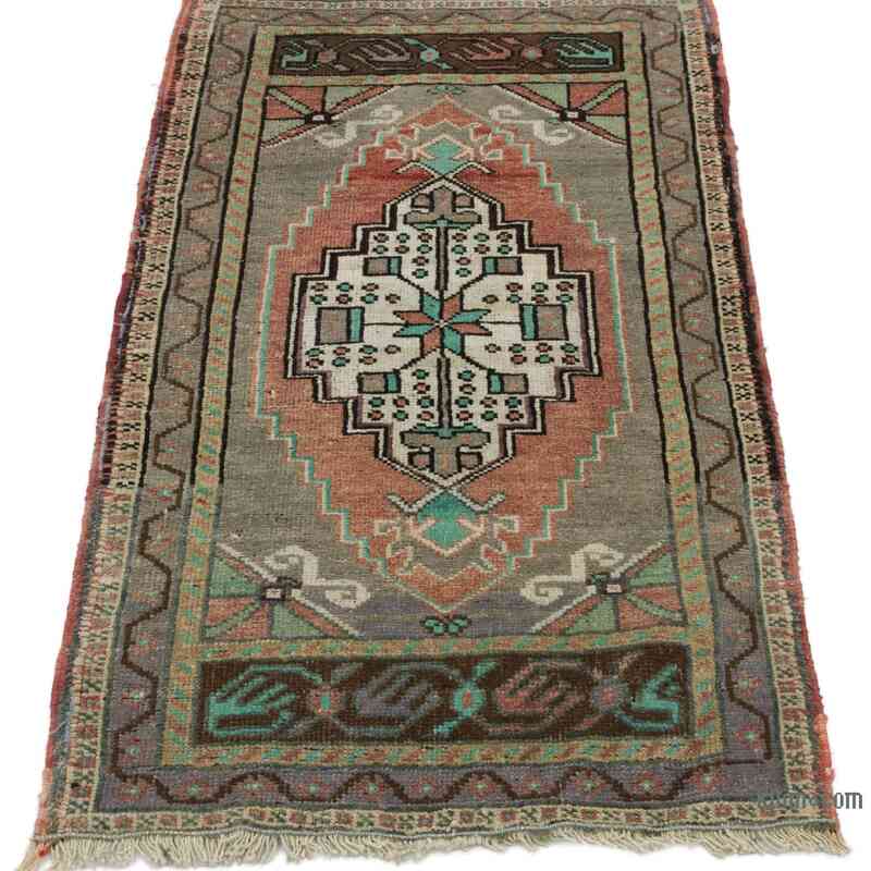Vintage Turkish Hand-Knotted Rug - 1' 10" x 3' 3" (22" x 39") - K0057178