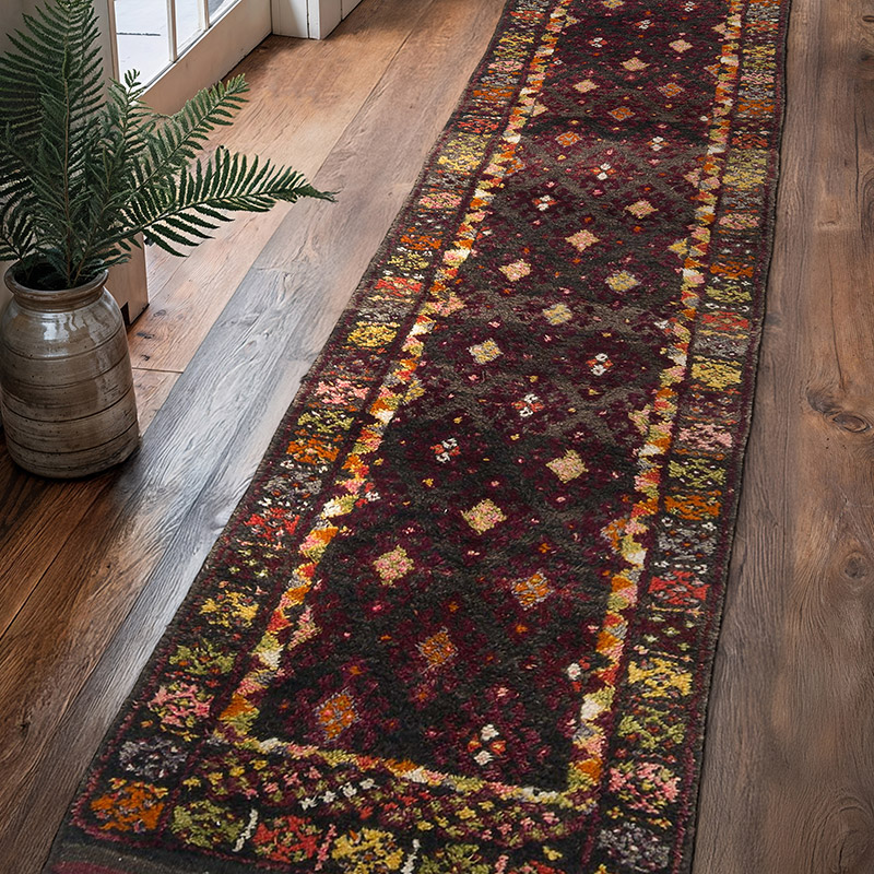 Vintage Tribal Runner Rug - 2' 11" x 12' 6" (35" x 150") - K0057220