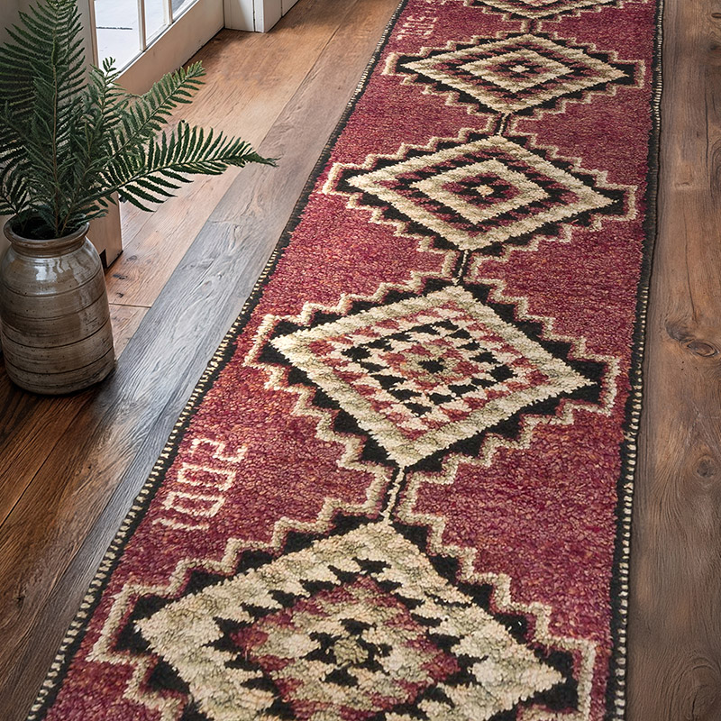 Vintage Tribal Runner Rug - 3'  x 11' 5" (36" x 137") - K0057257
