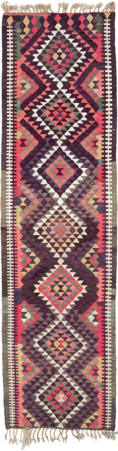 Vintage Tribal Kilim Runner - 3'  x 10' 10" (36" x 130")