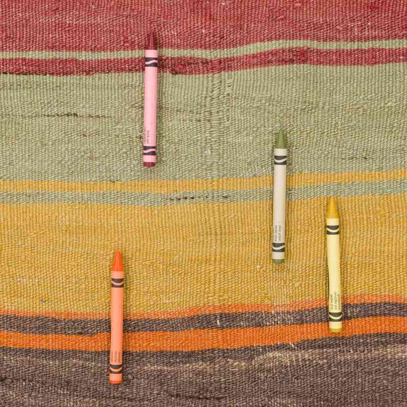 Multicolor Vintage Sivas Kilim Rug - 4' 4" x 4' 10" (52" x 58") - K0057278