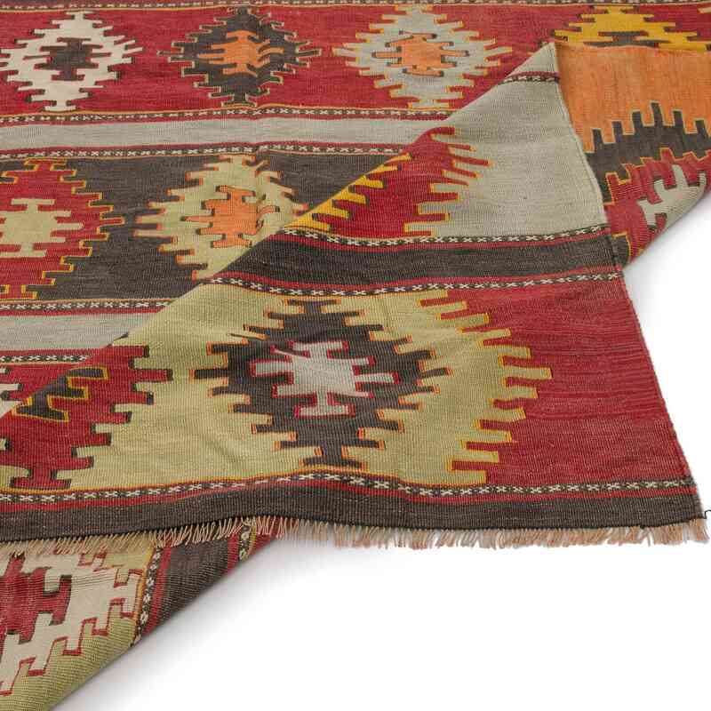 Multicolor Vintage Sivas Kilim Rug - 5' 11" x 8' 5" (71" x 101") - K0057304