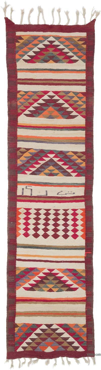 Vintage Tribal Kilim Runner - 2' 11" x 10' 9" (35" x 129")