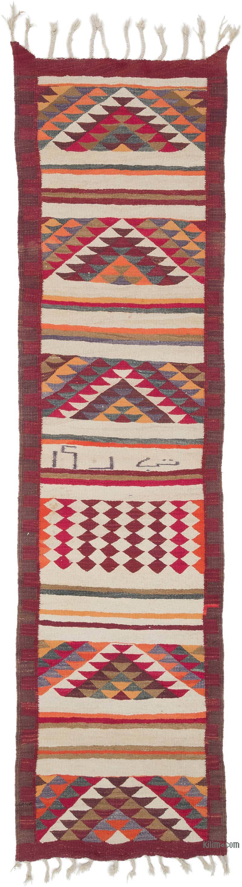 Vintage Tribal Kilim Runner - 2' 11" x 10' 9" (35" x 129") - K0057439