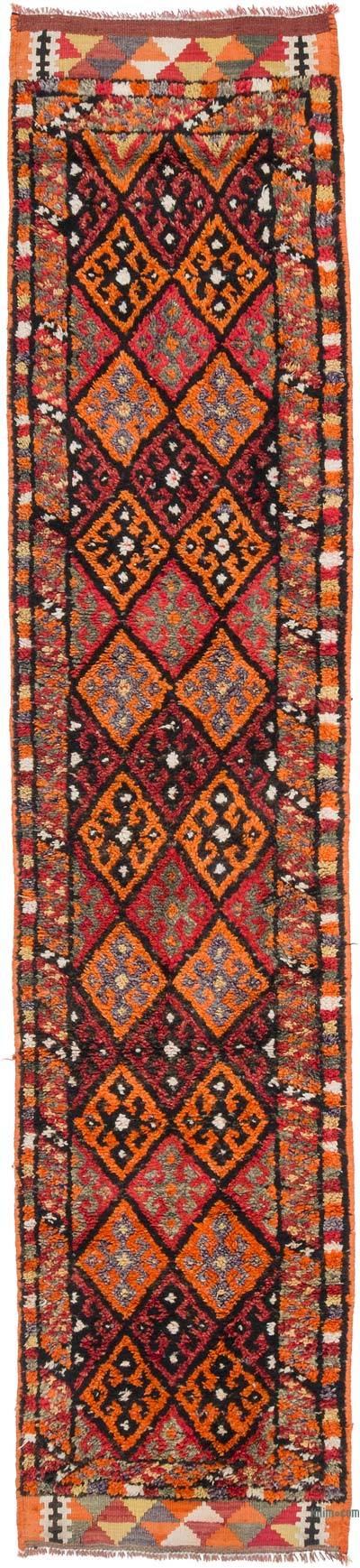 Vintage Tribal Runner Rug - 2' 9" x 12' 9" (33" x 153")