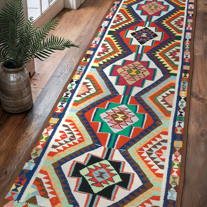 Vintage Anadolu Kilim Yolluk - 95 cm x 300 cm - K0057468