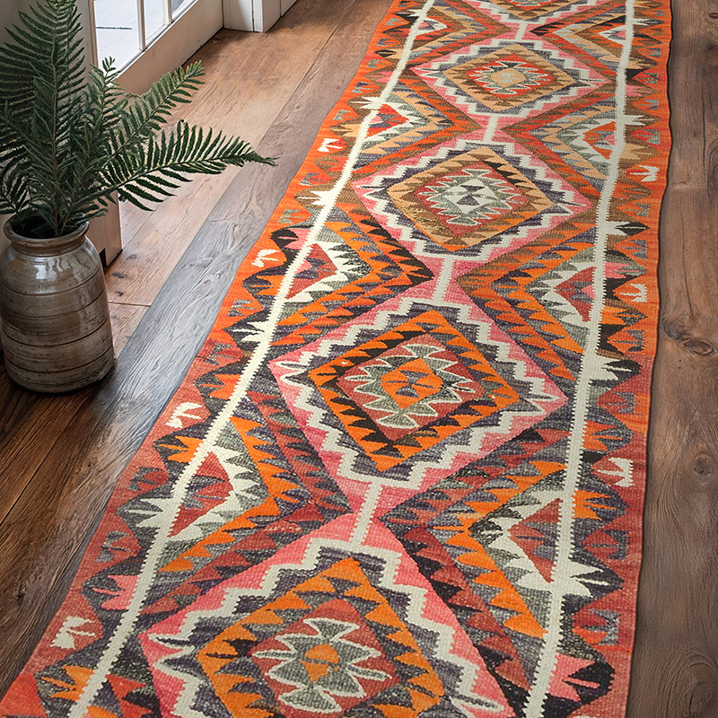 Vintage Anadolu Kilim Yolluk - 85 cm x 301 cm - K0057470