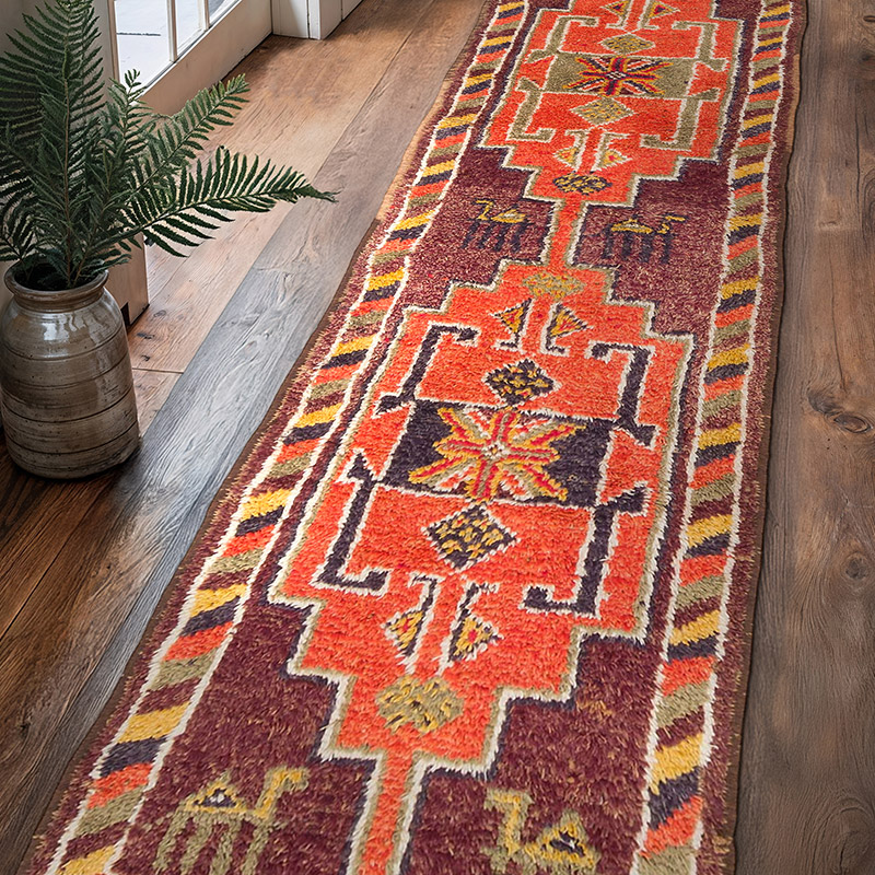 Vintage Tribal Runner Rug - 2' 9" x 11' 2" (33" x 134") - K0057475