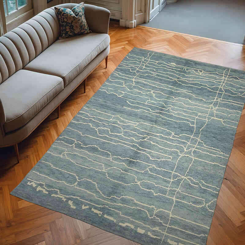 Yeni Fas Stili El Dokuma Tulu - 195 cm x 312 cm - K0057483