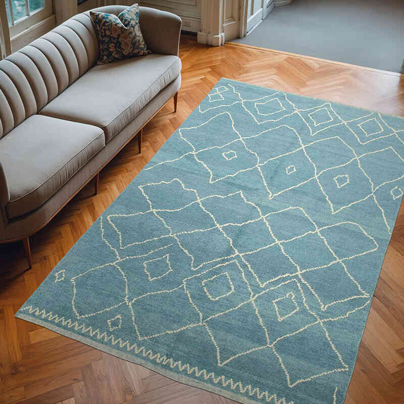 Yeni Fas Stili El Dokuma Tulu - 198 cm x 301 cm - K0057484