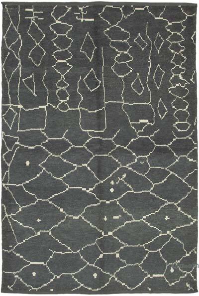 New Moroccan Style Hand-Knotted Tulu Rug - 6' 4" x 9' 1" (76" x 109")