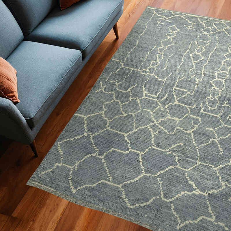 New Moroccan Style Hand-Knotted Tulu Rug - 6'  x 7' 5" (72" x 89") - K0057532