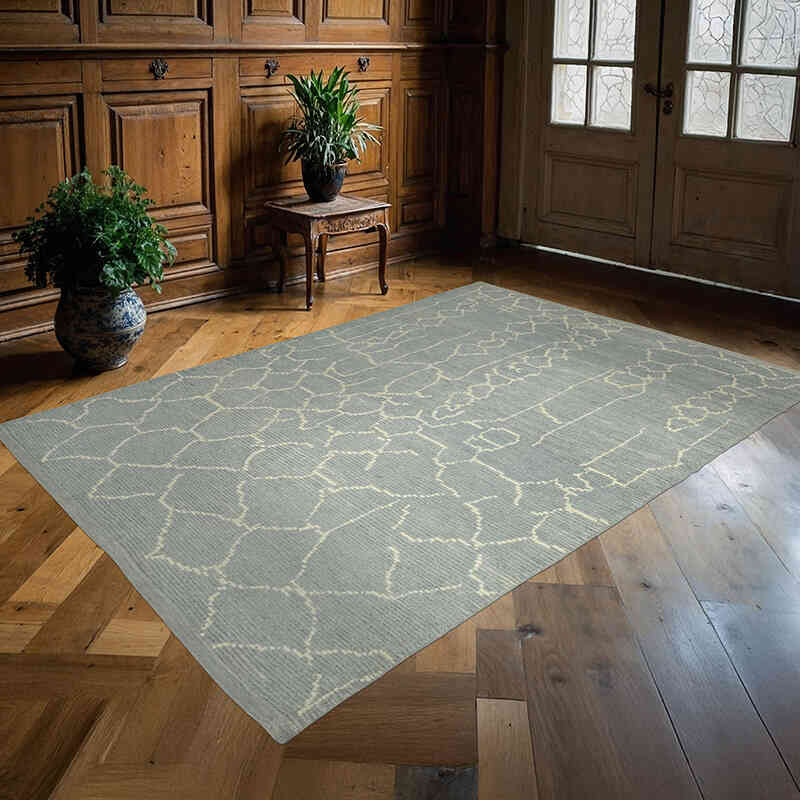 Alfombra "Tulu" de estilo marroquí anudada a mano - 156 cm x 220 cm - K0057546