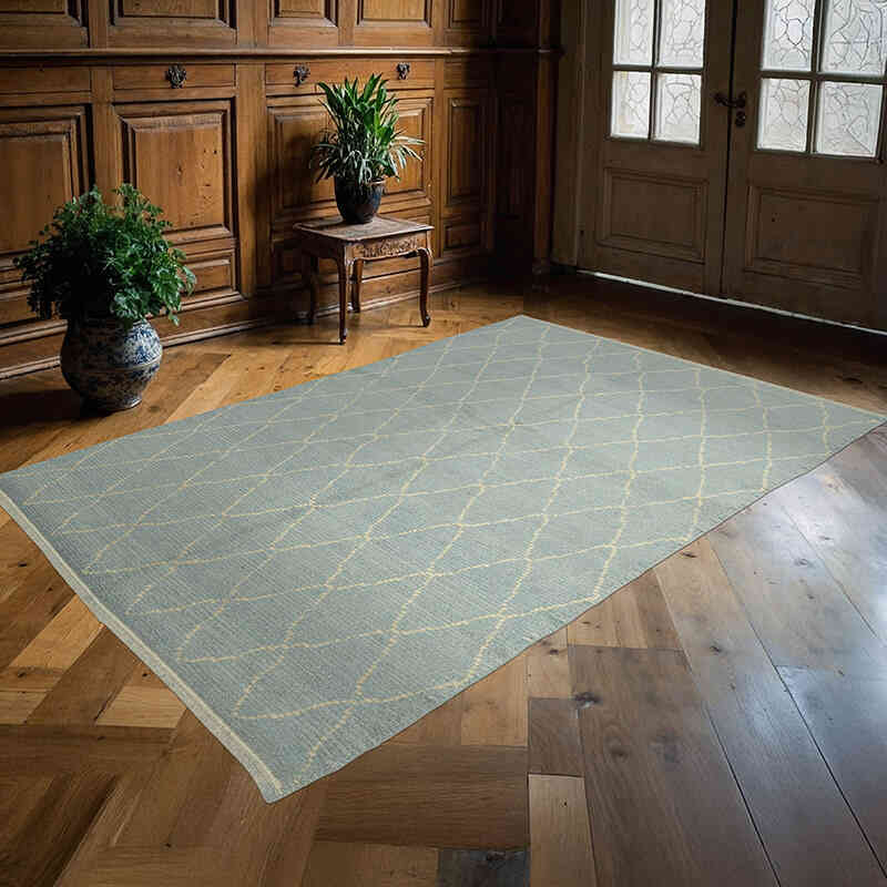 New Moroccan Style Hand-Knotted Tulu Rug - 5' 6" x 8' 2" (66" x 98") - K0057551