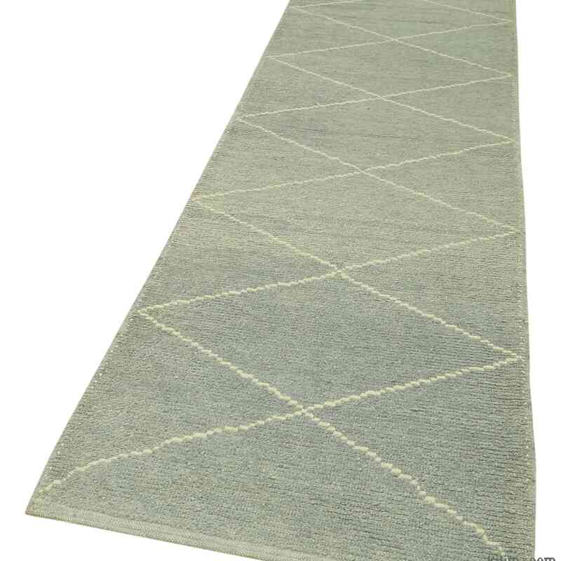 Nueva alfombra de corredor de estilo marroquí - 87 cm x 348 cm - K0057559