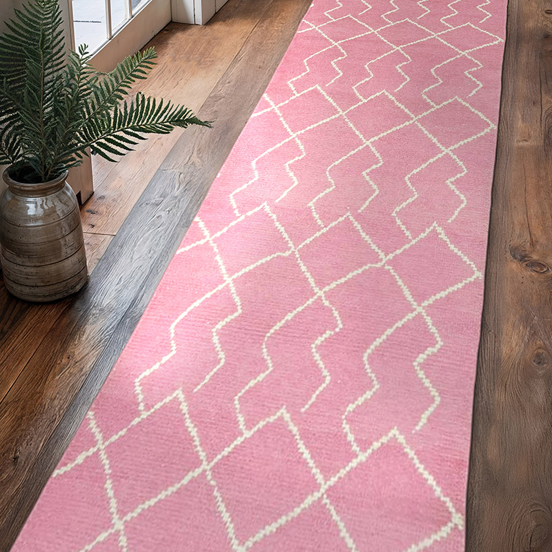 New Moroccan Style Hand-Knotted Tulu Runner - 3' 1" x 12' 2" (37" x 146") - K0057567