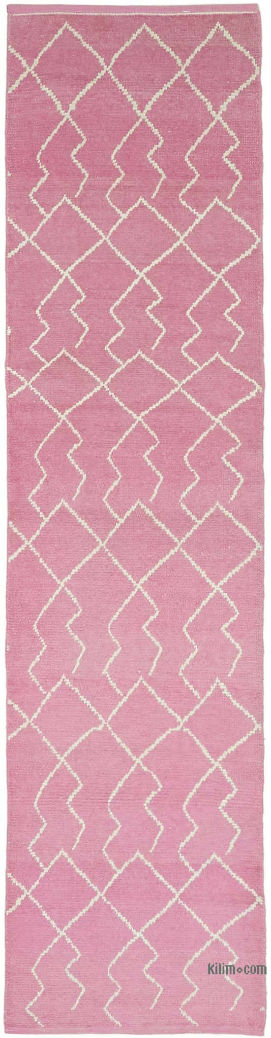 Nueva alfombra de corredor de estilo marroquí - 93 cm x 370 cm - K0057567