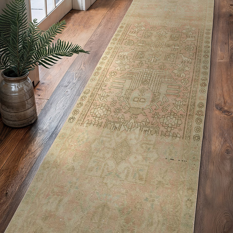 Corredora Anudada a Mano Oriental Vintage - 95 cm x 370 cm - K0057620