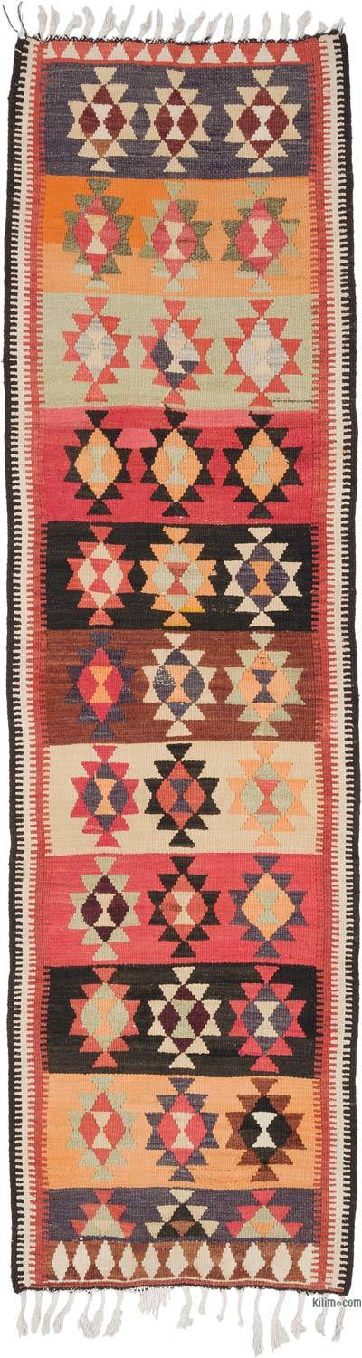 Vintage Tribal Kilim Runner - 2' 10" x 10' 3" (34" x 123")