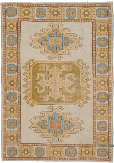 Vintage Turkish Hand-Knotted Rug - 5' 1" x 7' 3" (61" x 87")
