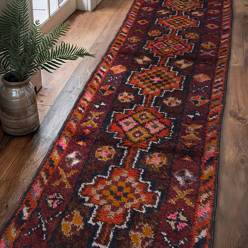 Vintage Tribal Runner Rug - 2' 10" x 10' 3" (34" x 123") - K0057675