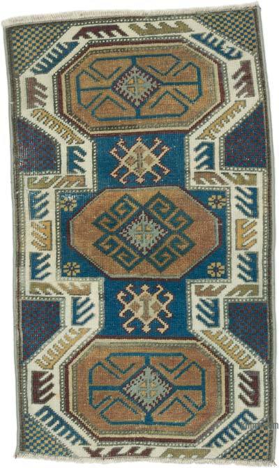 El Dokuma Vintage Halı - 52 cm x 90 cm