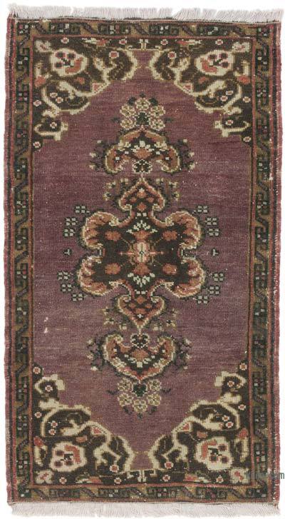 El Dokuma Vintage Halı - 54 cm x 95 cm