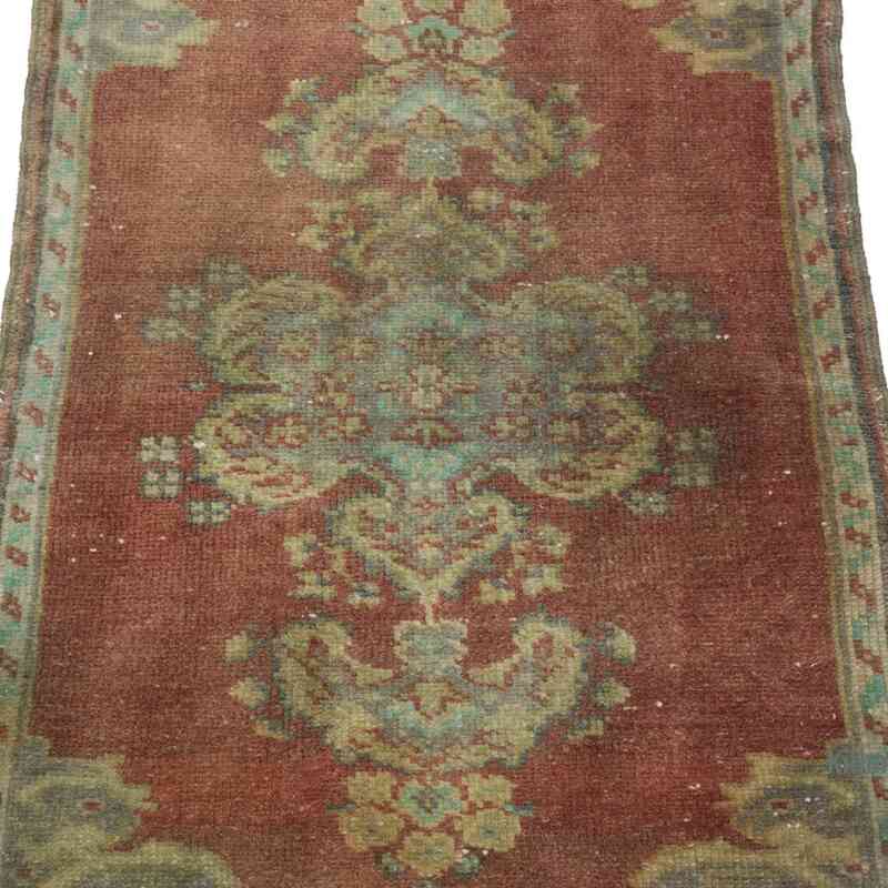 El Dokuma Vintage Halı - 54 cm x 95 cm - K0057706