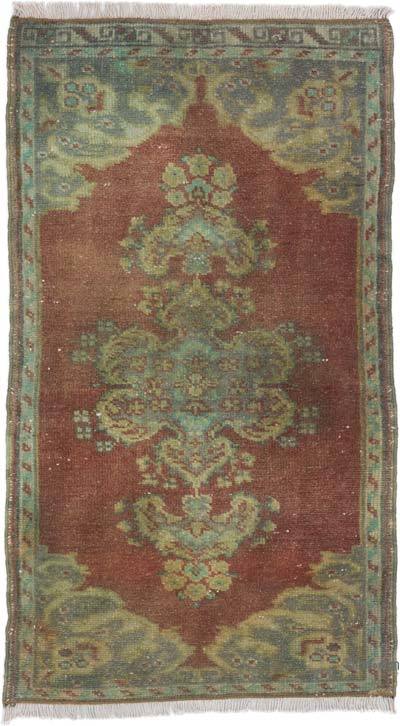 El Dokuma Vintage Halı - 54 cm x 95 cm