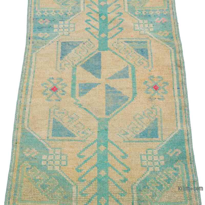 Alfombra Vintage Turca Anudada a Mano - 44 cm x 104 cm - K0057711