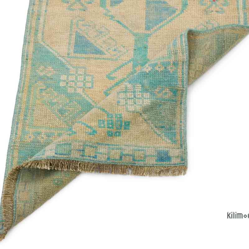 Alfombra Vintage Turca Anudada a Mano - 44 cm x 104 cm - K0057711