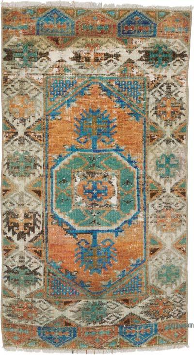 El Dokuma Vintage Halı - 50 cm x 90 cm