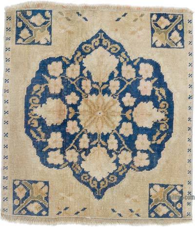 El Dokuma Vintage Halı - 59 cm x 65 cm