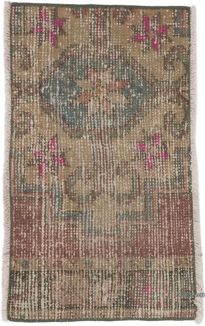 Vintage Turkish Hand-Knotted Rug - 1' 5" x 2' 4" (17" x 28")